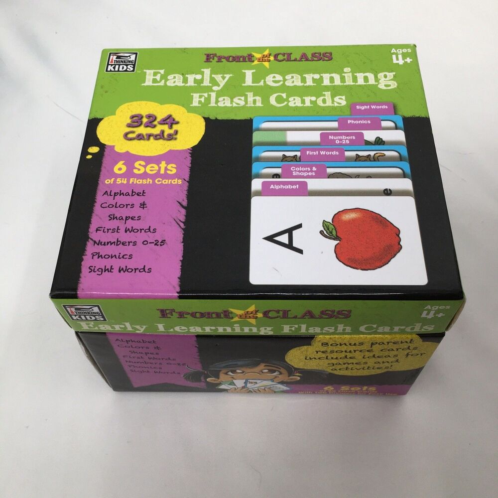 Front of The Class Early Learning Flash Cards 324 Cards 6 Sets Pre-owned